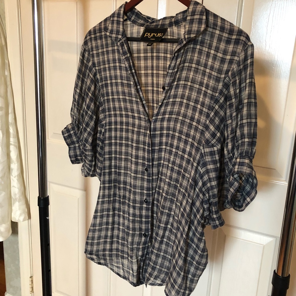 Pyrus London Plaid Blouse